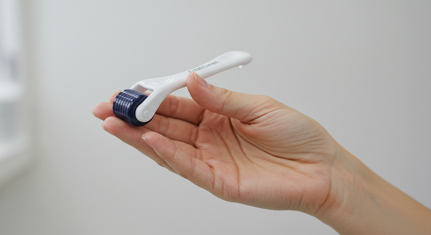 derma roller in hand